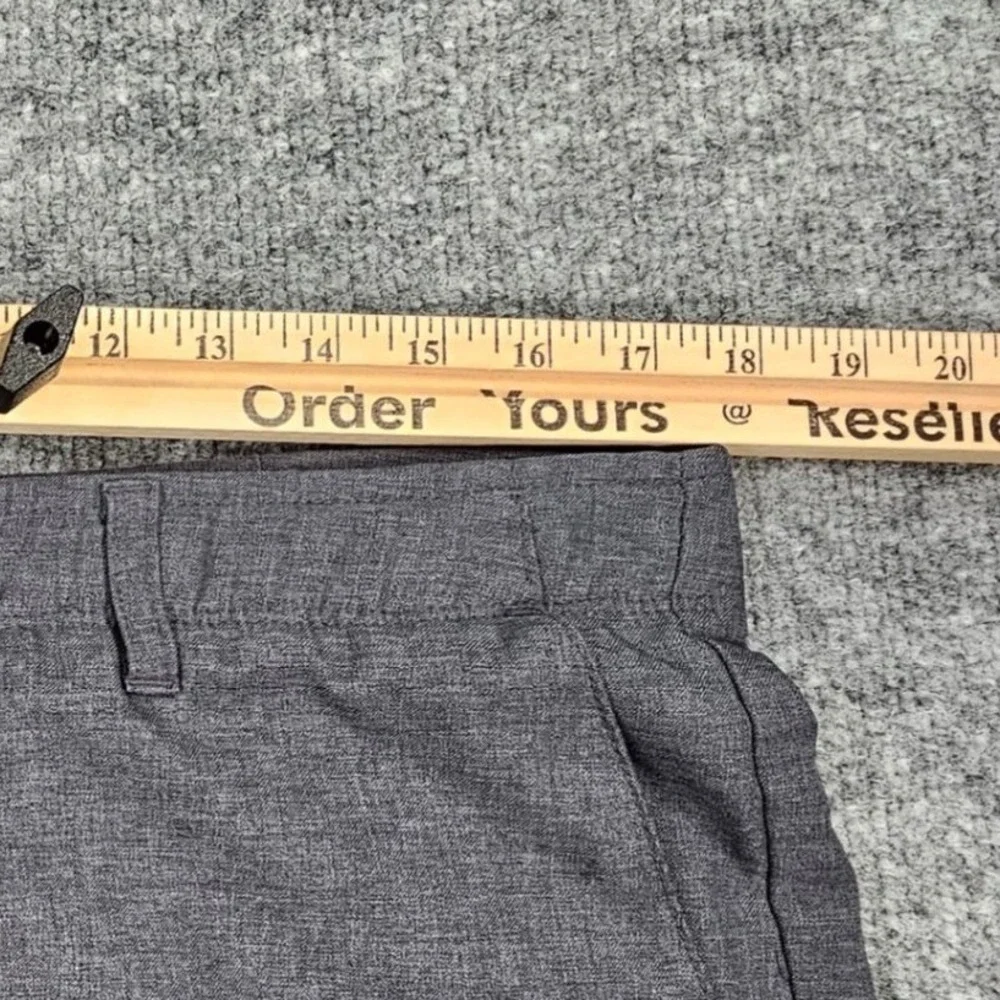 Pebble Beach Dry-Luxe Performance Golf Shorts Men's 36 Gray Heathered Flat Front